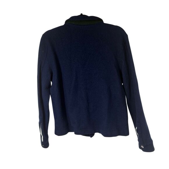 Ted Baker Navy Blue Wool Snap Closure Jacket Sz 10 US Women’s - Picture 2 of 10